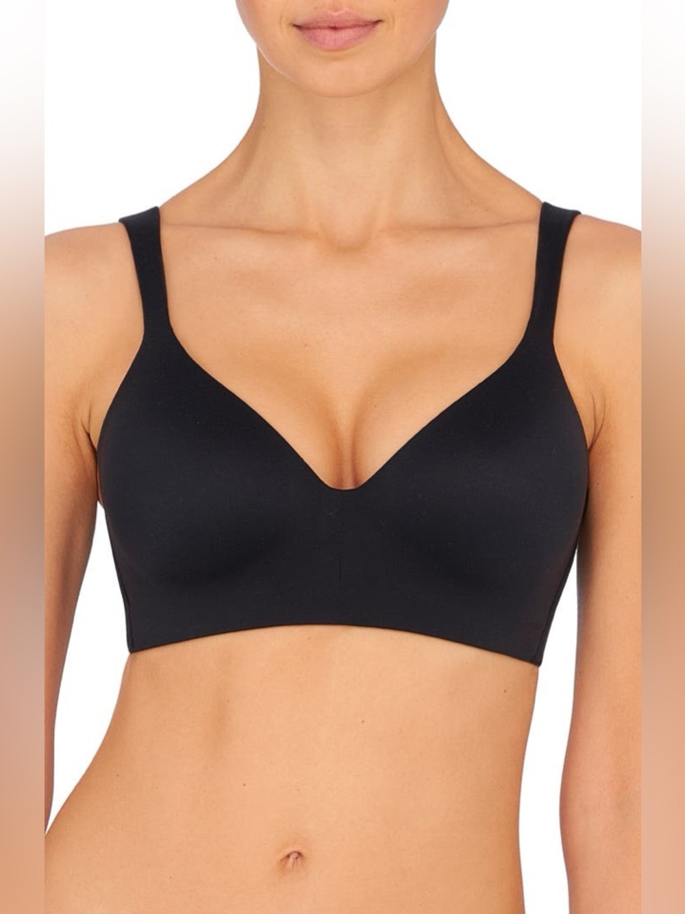 Natori Revelation Bra 32D Black Wireless Contour T-Shirt Bra NWT